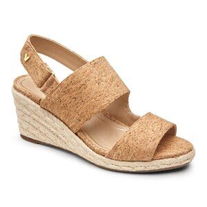 Vionic Brooke Cork Espadrille Wedge Supportive Sandals 10